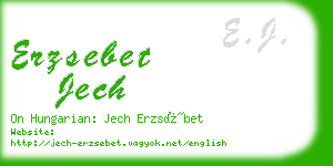 erzsebet jech business card